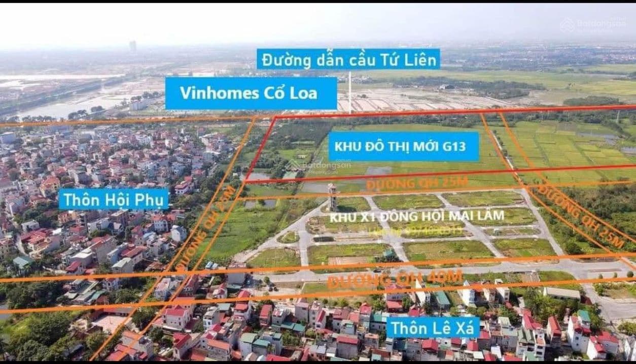 Bán lô đất X1 Đông Hộ 80m2 Mt 5m trục đường 40m nối Vin Cổ Loa - Cầu Tứ Liên giá rẻ thương lượng - ảnh 3